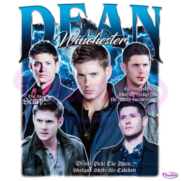 Retro 90S Dean Winchester Supernatural Cast PNG