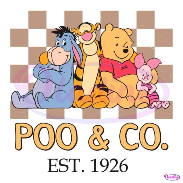 Retro Cartoon Pooh And Friends Magical Kingdom PNG