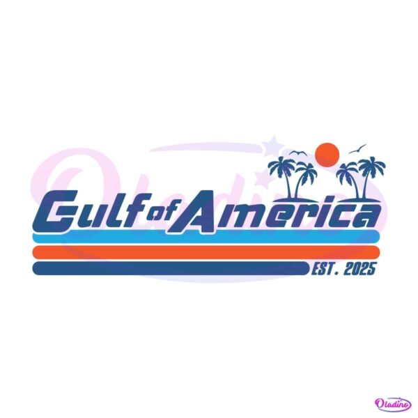 Retro Gulf Of America Est 2025 SVG