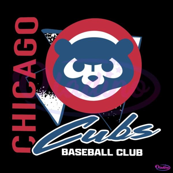 Retro Vintage Chicago Cubs Logo Mascot Baseball Club SVG
