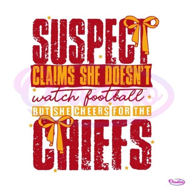 Retro Vintage Suspect Claims She Cheers For The Chiefs SVG