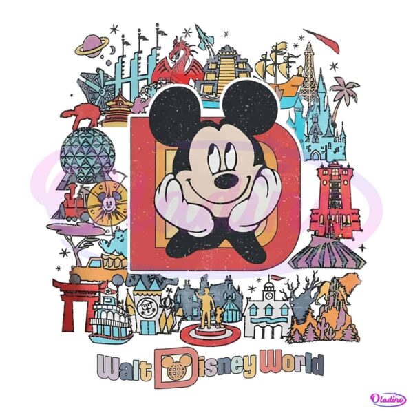 Retro Walt Disney World Mickey Magic Kingdom PNG