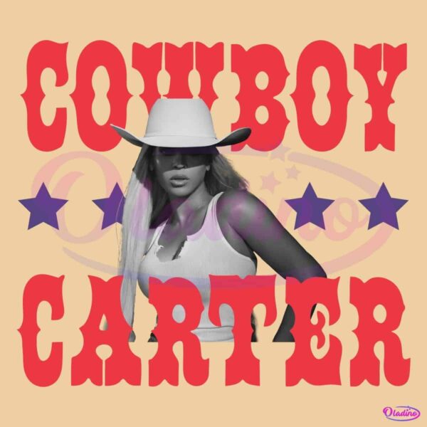 Retro Western Vintage Cowboy Carter Beyonce Music Tour 2025 PNG