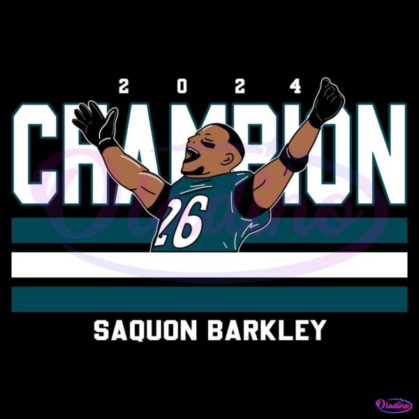 Saquon Barkley 2024 Super Bowl Champions Eagles SVG