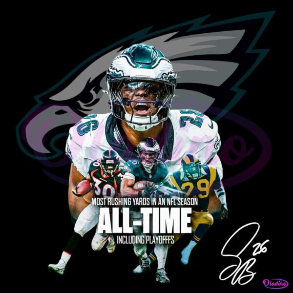 Saquon Barkley Eagles 26 Super Bowl LIX Champions PNG