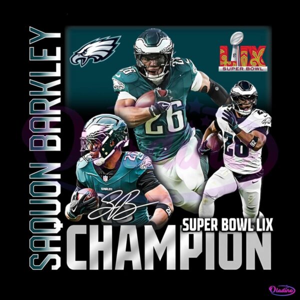 Saquon Barkley Eagles Super Bowl LIX Champions PNG