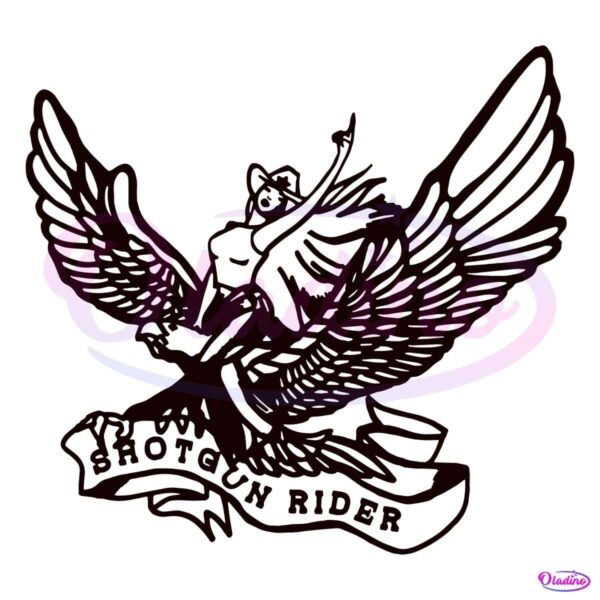 Shotgun Rider Beyonce Eagle Riding Cowboy Carter Tour SVG