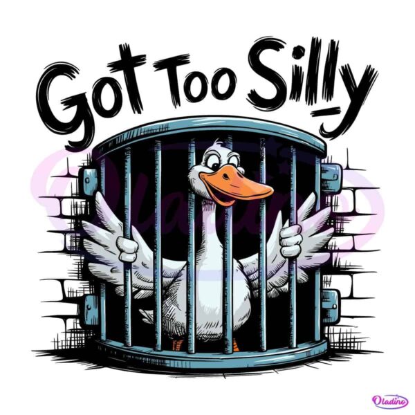 Silly Goose in Jail Hilarious PNG