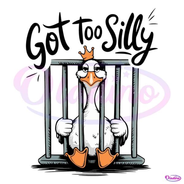Silly Goose Jail Meme Hilarious PNG Download