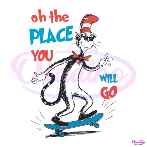 Skate Adventures with Cat in the Hat Oh the Places PNG