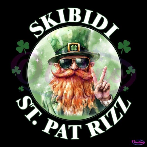 Skibidi St Pat Rizz Leprechaun Celebrate with St Patricks Day PNG