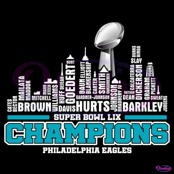 Super Bowl Lix Champions Philadelphia City Football PNG