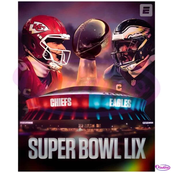 Super Bowl LIX Mahomes Vs Hurts Poster PNG