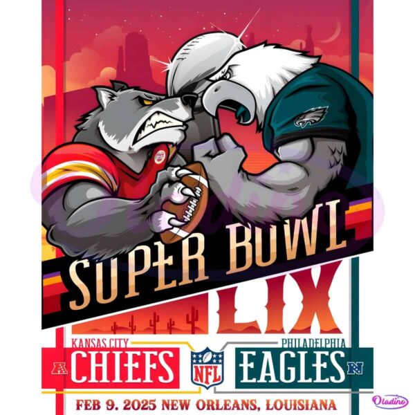 Super Bowl Sunday KC Wolf Vs Swoop Mascot PNG