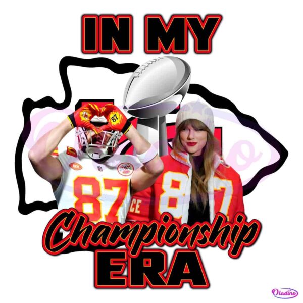 Taylor Swift Travis Kelce Chiefs Championship Era PNG