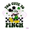 Too Cute To Pinch St Patrick Day Mouse Png