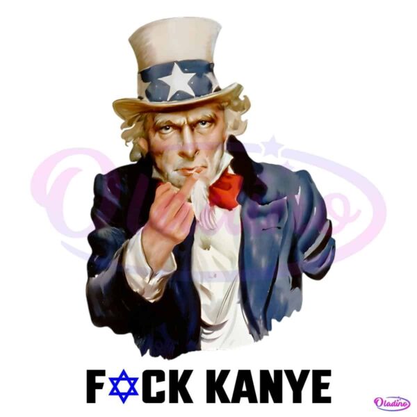 Uncle Sam Mindle Finger Fuck Kanye Antisemitism PNG