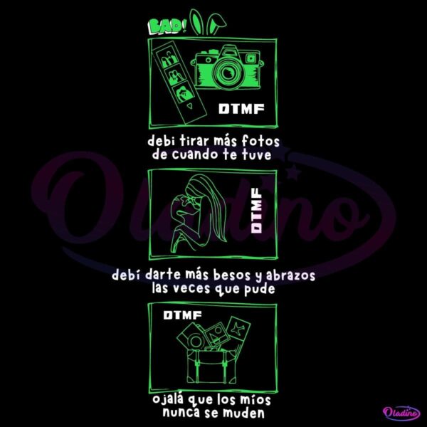 Vintage Neon Green Dtmf Ojala Que Los Mios Nunca Se Muden SVG