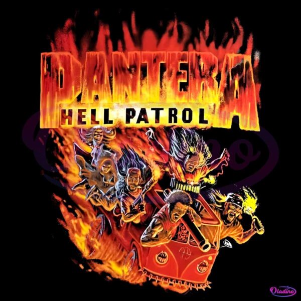 Vintage Pantera Hell Patrol PNG
