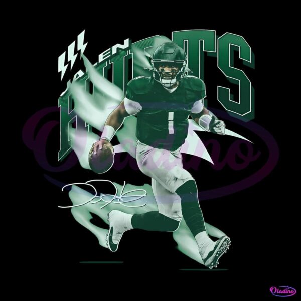 Vintage Super Bowl LIX Champions Jalen Hurts PNG