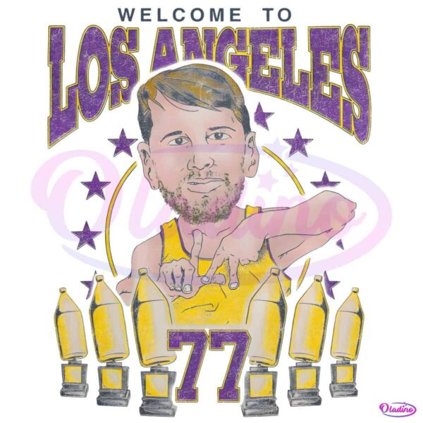 Welcome To Los Angeles Lakers Luka Doncic 77 PNG