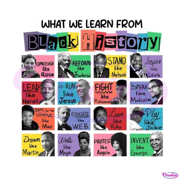 What We Learn From Black History PNG