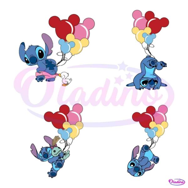 Whimsical Stitch Disney Balloon PNG Delight