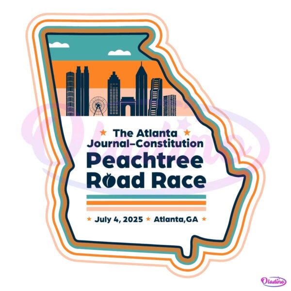 2025 Peachtree Road Race The Atlanta Journal Constitution SVG