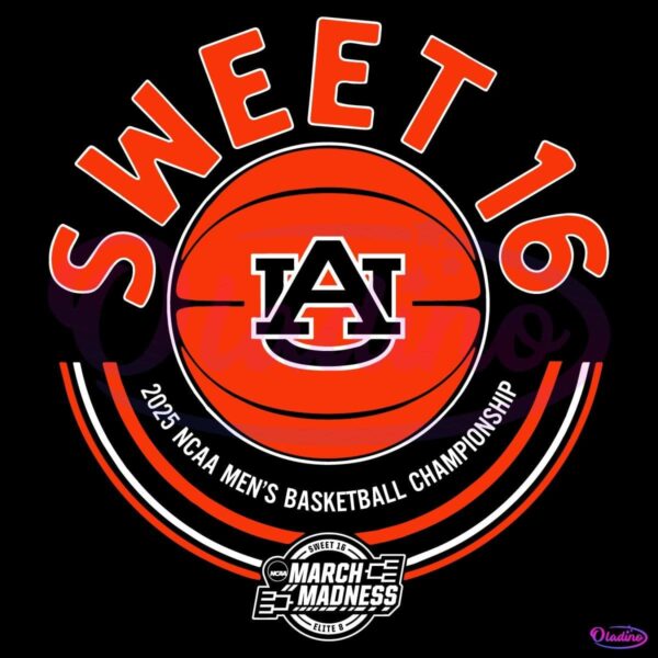 2025 Sweet Sixteen Auburn Tigers Basketball SVG