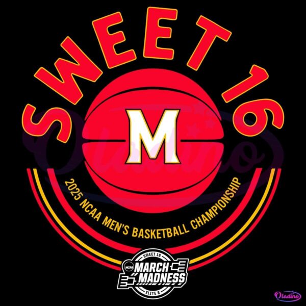 2025 Sweet Sixteen Maryland Terrapins Basketball SVG