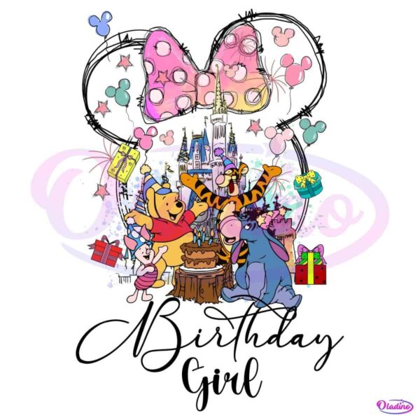 Bear And Pig Couple Birthday Watercolor Colorful Castle PNG