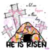 Celebrate Easter He Is Risen Coquette Cross SVGPNG