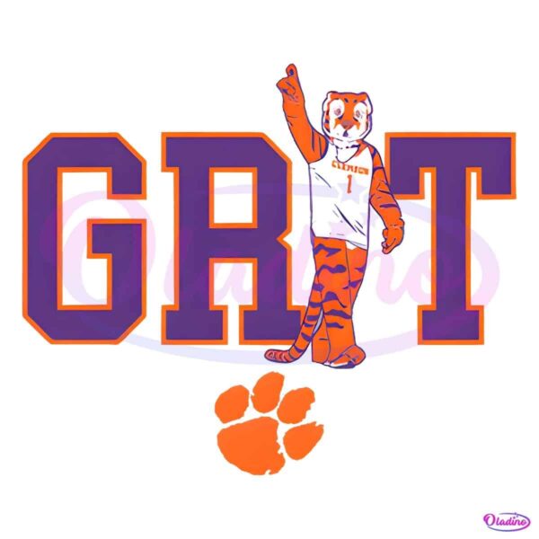Clemson Tigers Basketball Mascot Grit PNG
