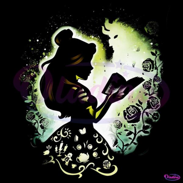 Disney Beauty And The Beast Belle Princess Silhouette