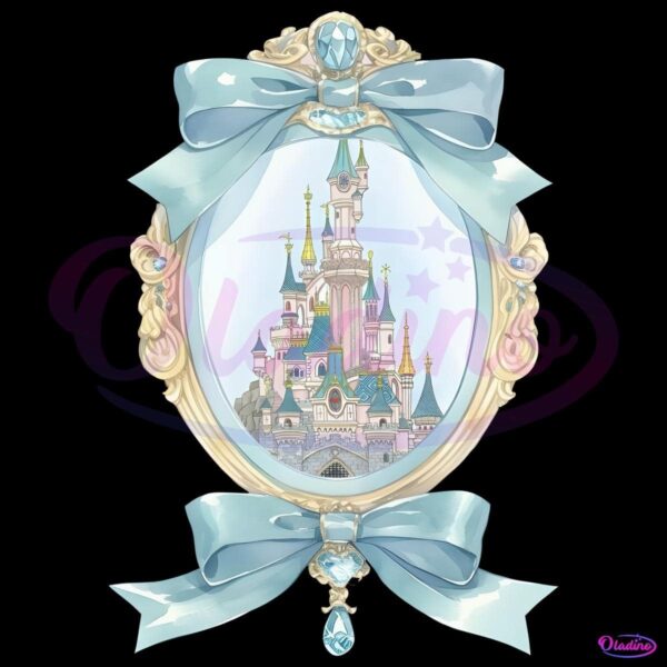 Disney Castle Mirror Coquette Bow PNG