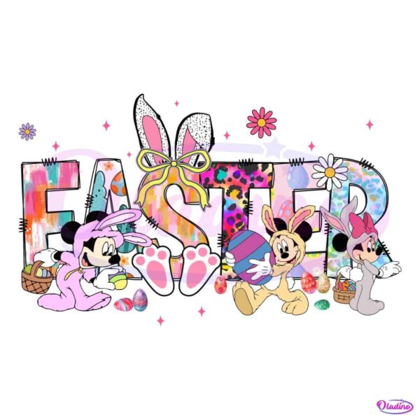 Easter Bunny Fun with Mickey Minnie Disney PNG Magic