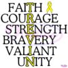 Faith Courage Strength Bravery Valiant Unity SVG