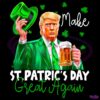 Funny Make St Patricks Day Great Again Irish Trump PNG