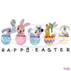 Happy Easter Day Colorful Easter Cartoon Character PNG