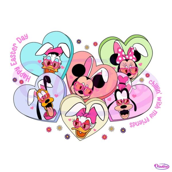 Joyful Easter with Disney Bunny Heart SVGPNG