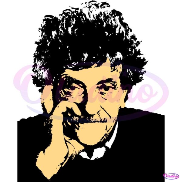 Kurt Vonnegut Portrait Painting SVG