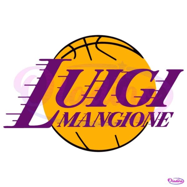 Luigi Mangione Los Angeles Lakers Parody SVG