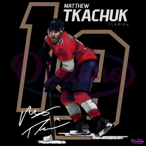 Matthew Tkachuk 19 Florida Panthers Signature PNG