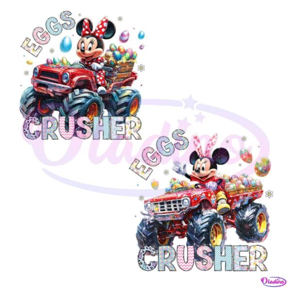 Mickey Minnie Tractor Eggs Crusher Magic in PNG