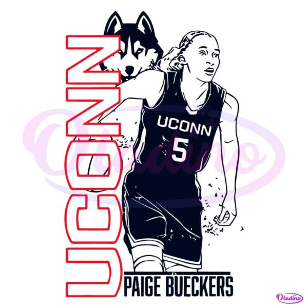 Paige Bueckers Vertical Layer Uconn Basketball SVG