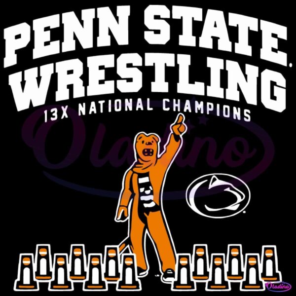 Penn State Nittany Lions Wrestling 13X National Champions SVG