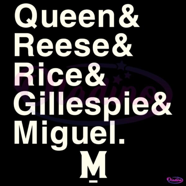 Queen Reese Rice Gillespie Miguel Maryland Terrapins SVG