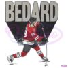 Retro Bedard Chicago Hockey Player PNG