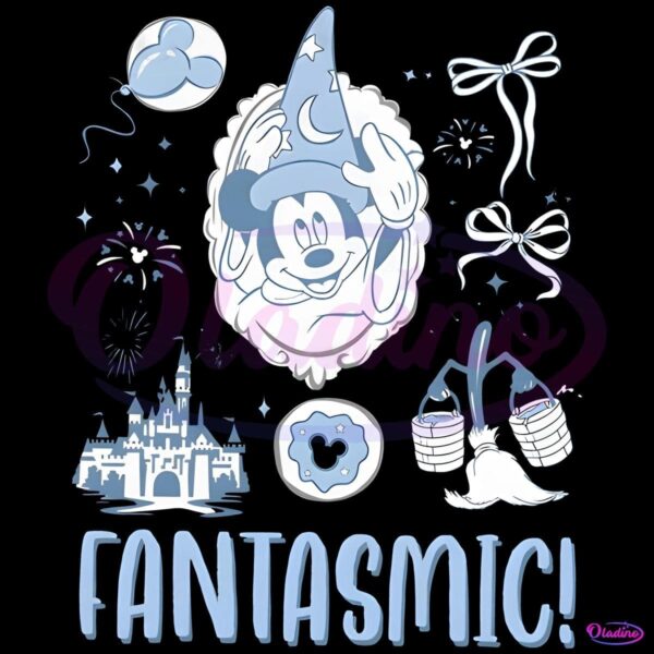 Retro Disney Fantasmic Sorcerer Mickey Magical Kingdom SVG