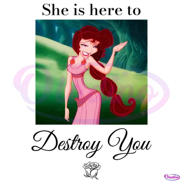 Retro Disney Megara Hercules She Is Here To Destroy You PNG